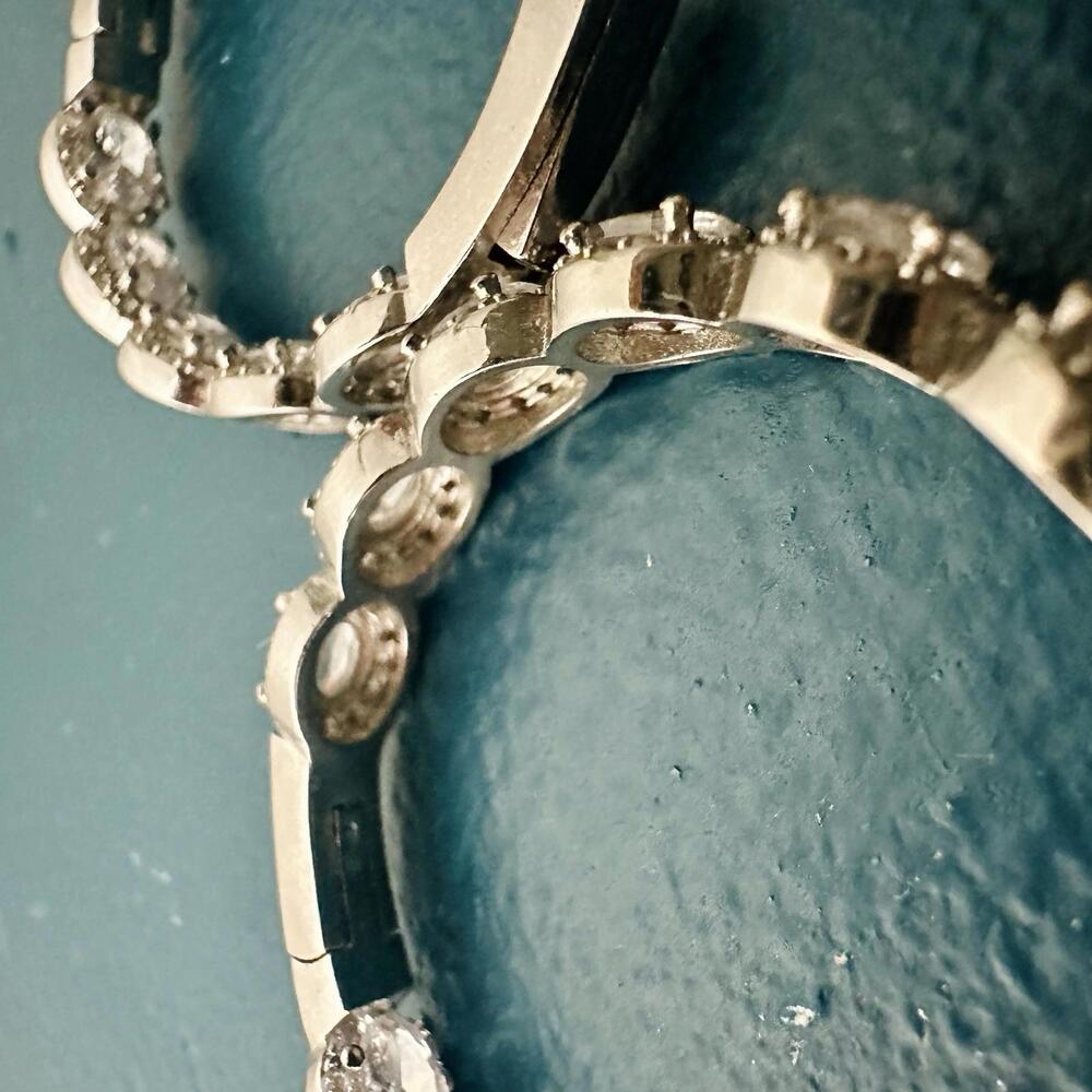 Harper Ray Crystal Hoop Earrings - Picture 5 of 9